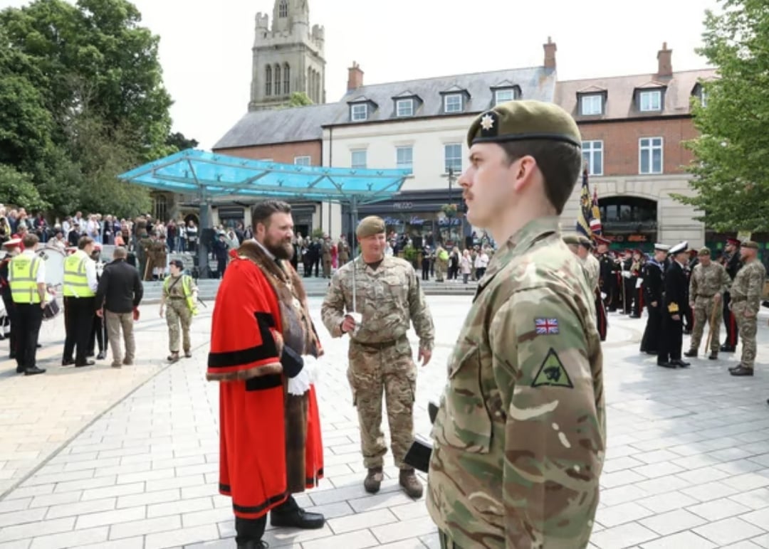 Sam Wigley Reservists Work photo of Armed Forces Day parade in Kettering 2025