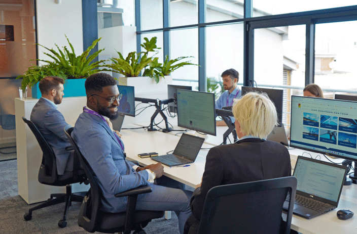 Decorative photographs of Methods employees in our London office